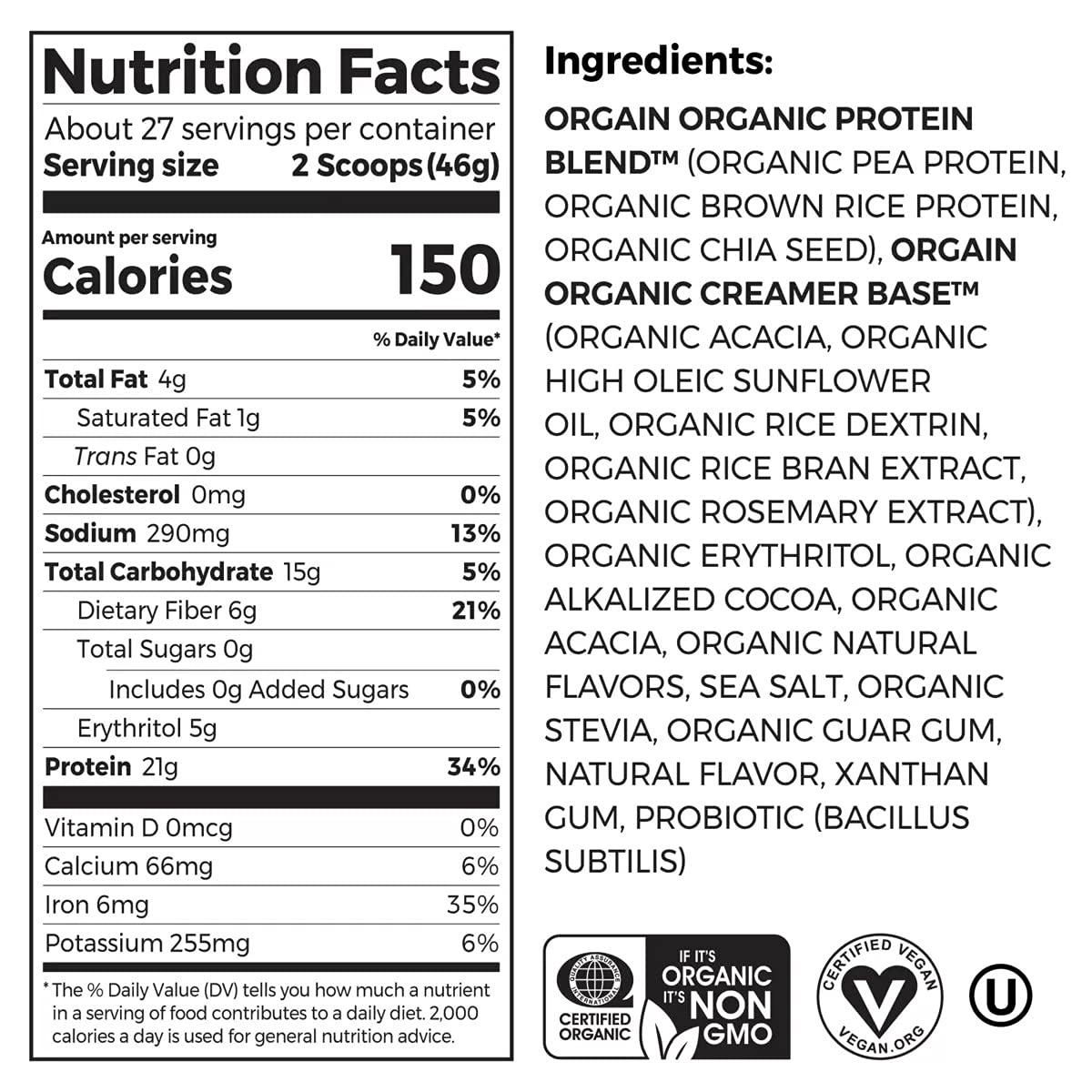 Orgain® Organic Protein™ + 50 Superfoods Protein Powder 1.20kg