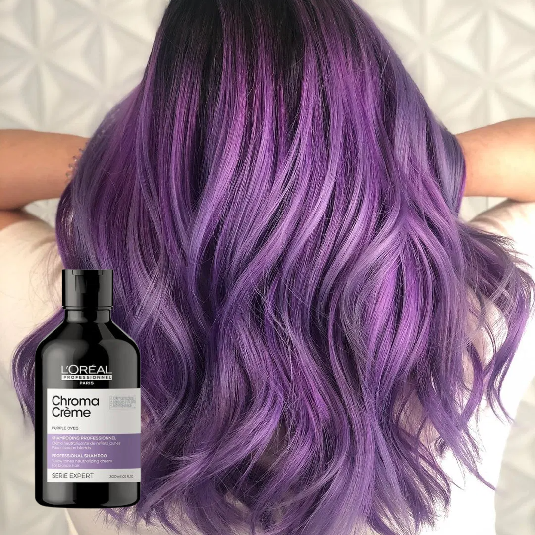 L'OREAL SERIE EXPERT CHROMA CREME SHAMPOO PURPLE DYES