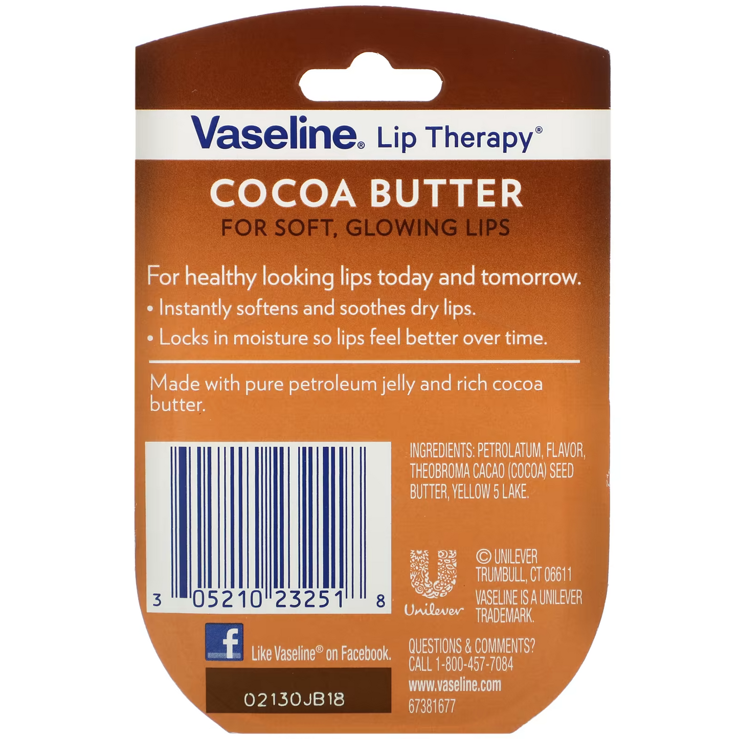 Vaseline Lip Therapy Cocoa Butter 7g