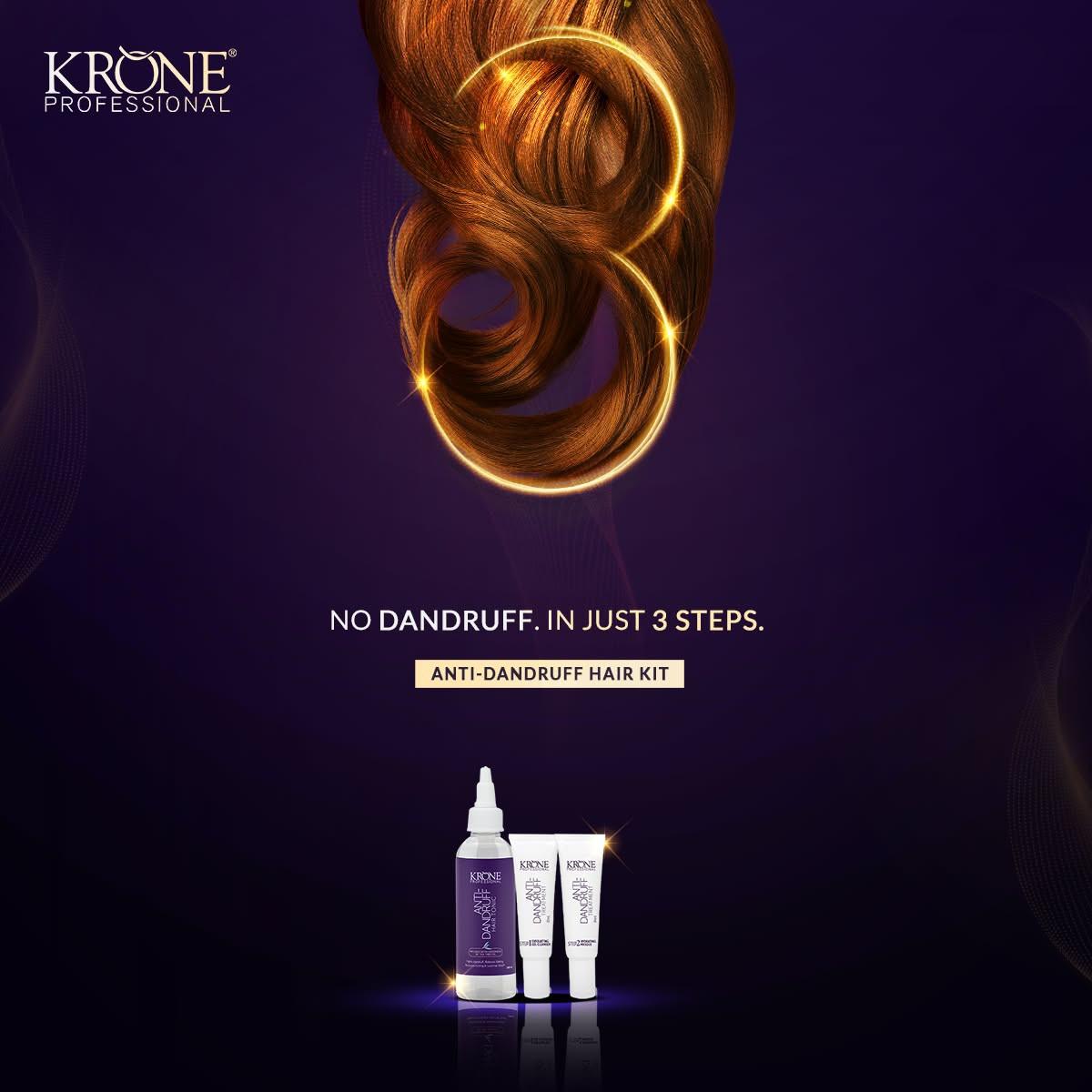 Krone Professional Anti-Dandruff hair tonic and treatment kit