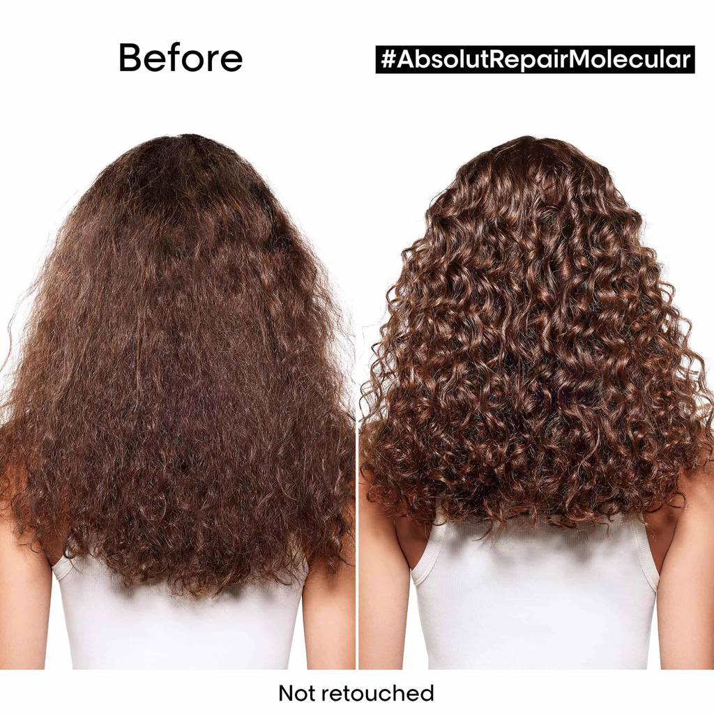 L’Oréal Professionnel Absolut Repair Molecular Peptides Bonder before and after