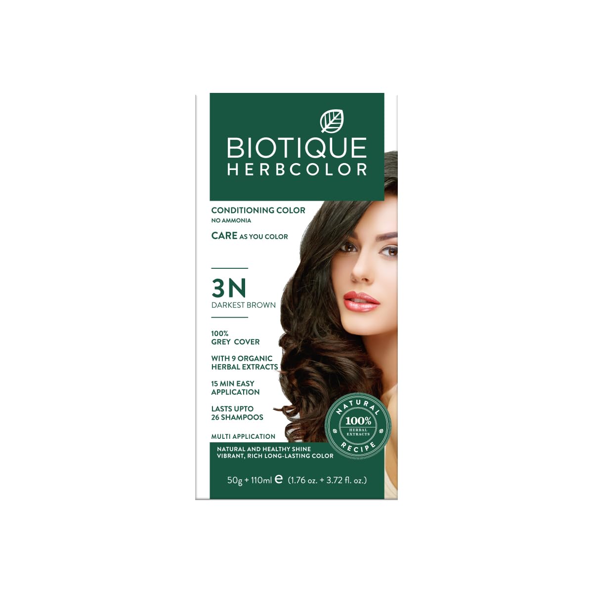 Biotique Herbcolor 3N Darkest Brown