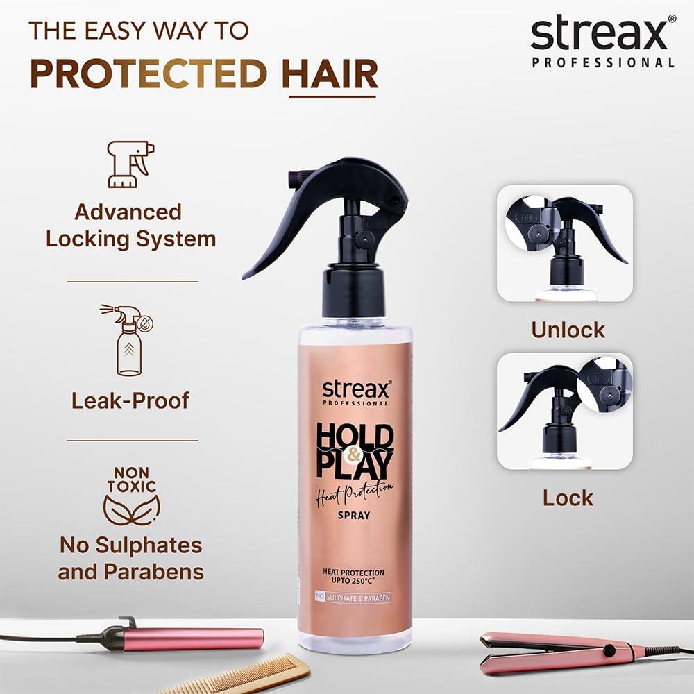 Streax Hold & Play heat protection spray