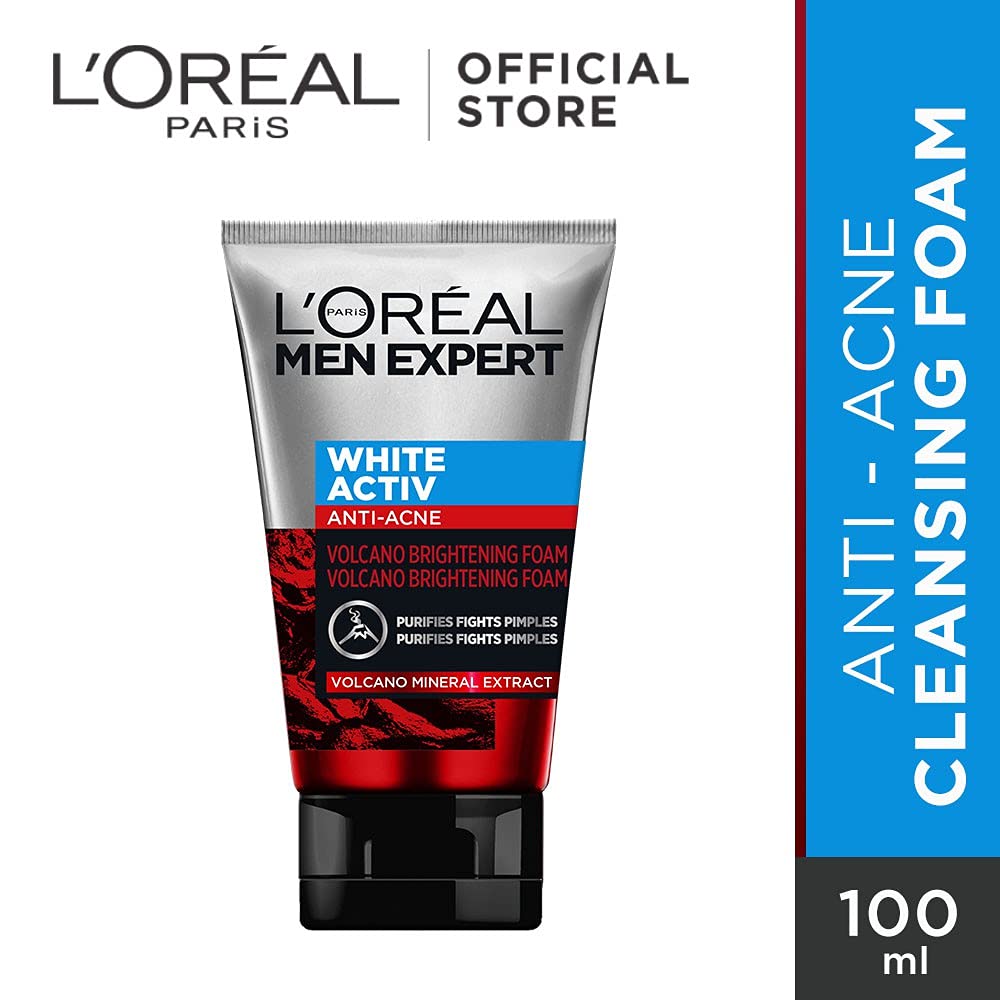 L'Oreal Men Expert White Activ Anti Acne Volcano Brightening Foam