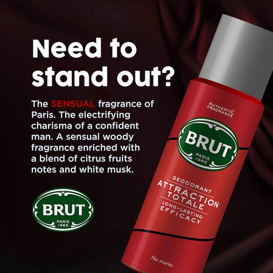 Brut Attraction Totale Deodorant For Men, 200ml