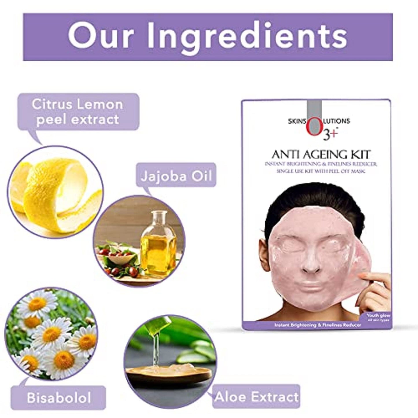 O3 Anti Ageing Facial kit with Peel Off Mask