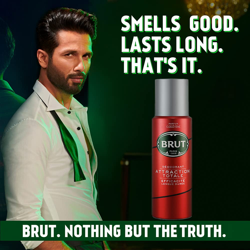 Brut Attraction Totale Deodorant For Men, 200ml