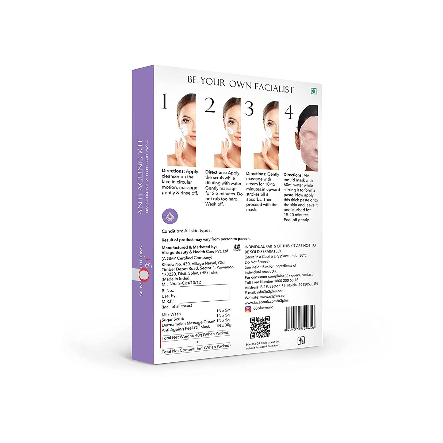 O3 Anti Ageing Facial kit with Peel Off Mask