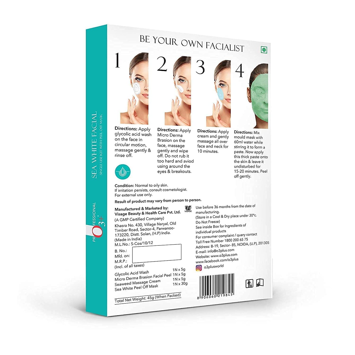 O3+ Brightening Facial kit with Peel Off Mask