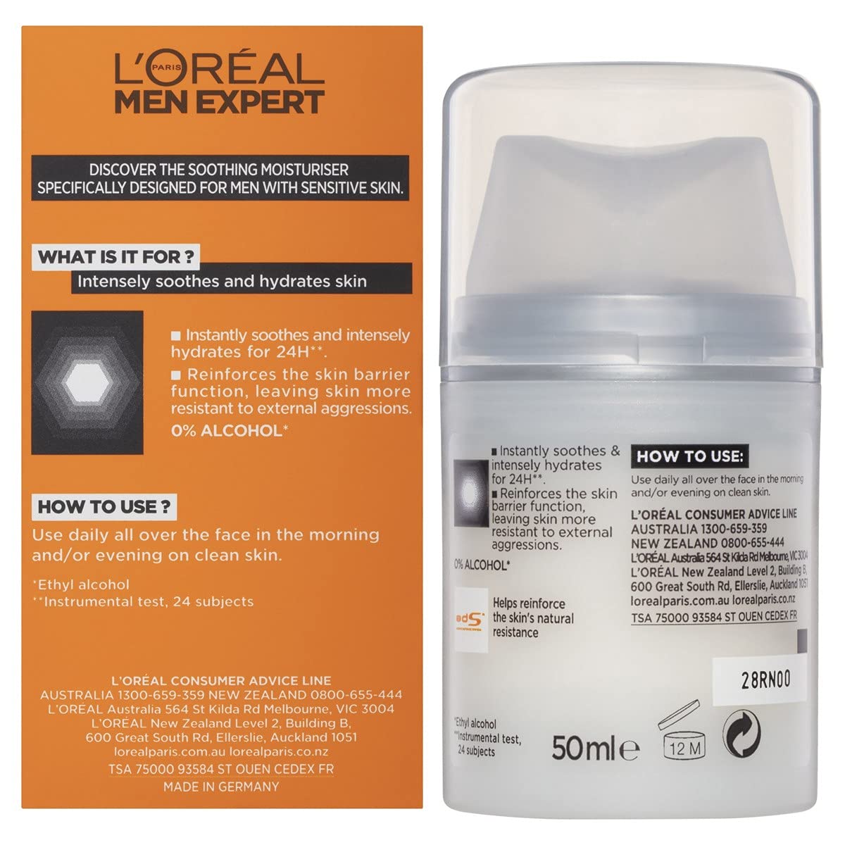 Loreal Men Expert Hydra Sensitive Soothing Daily Moisturiser