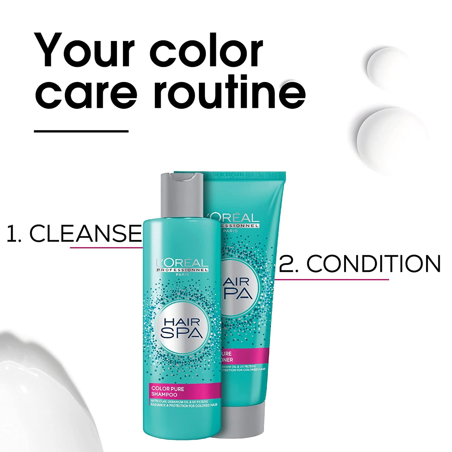 Loreal Hair Spa Color Pure Shampoo & Conditioner Combo