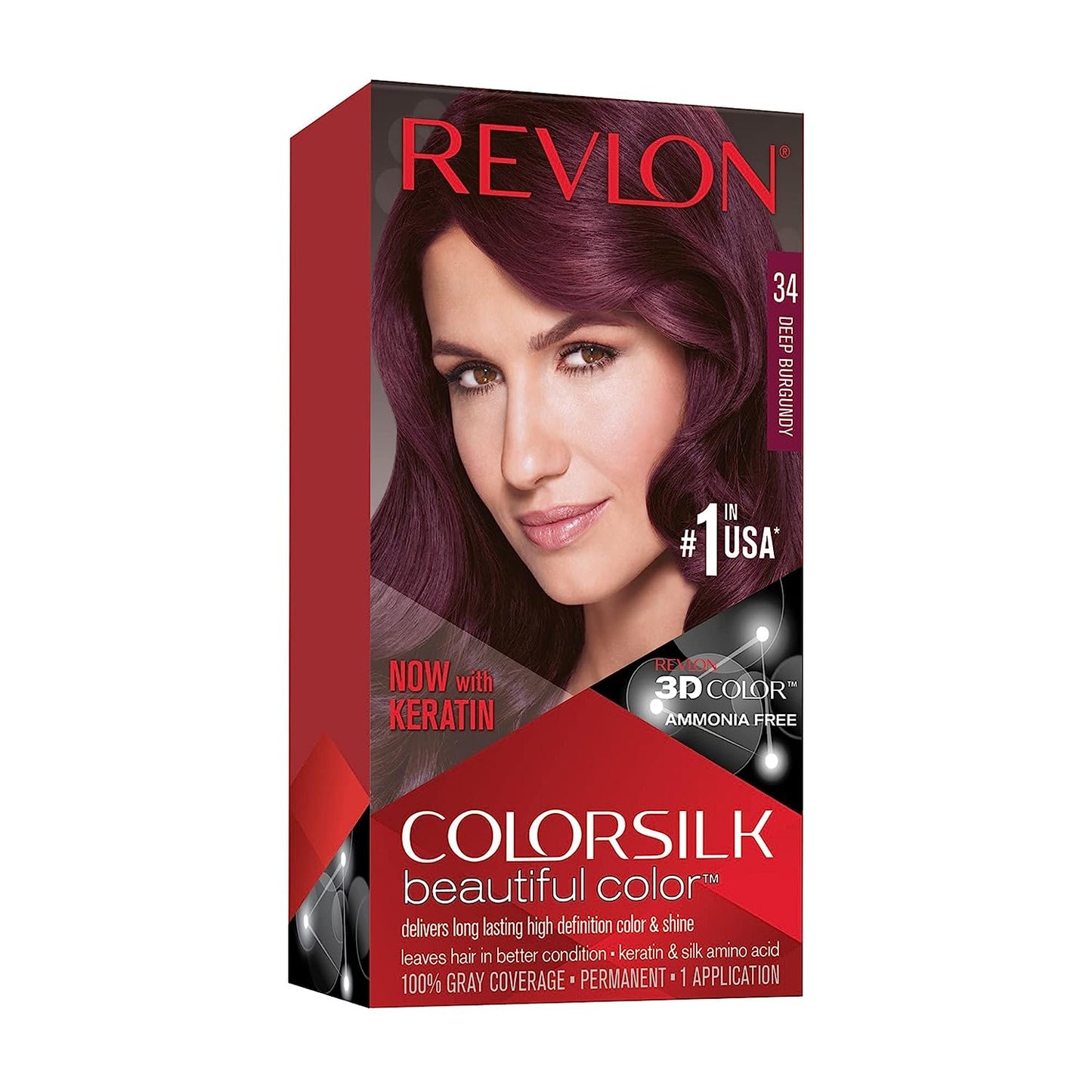 Revlon ColorSilk No.34 Deep Burgundy