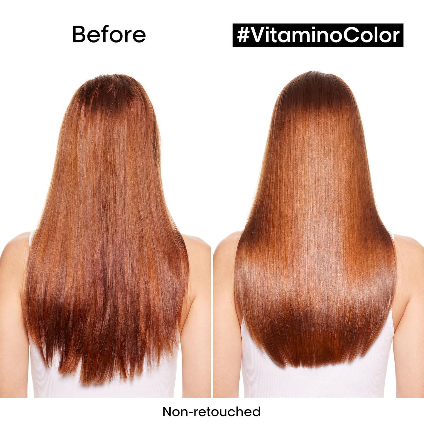 L'Oréal Professionnel Vitamino Shampoo travel pack 50ml before & after