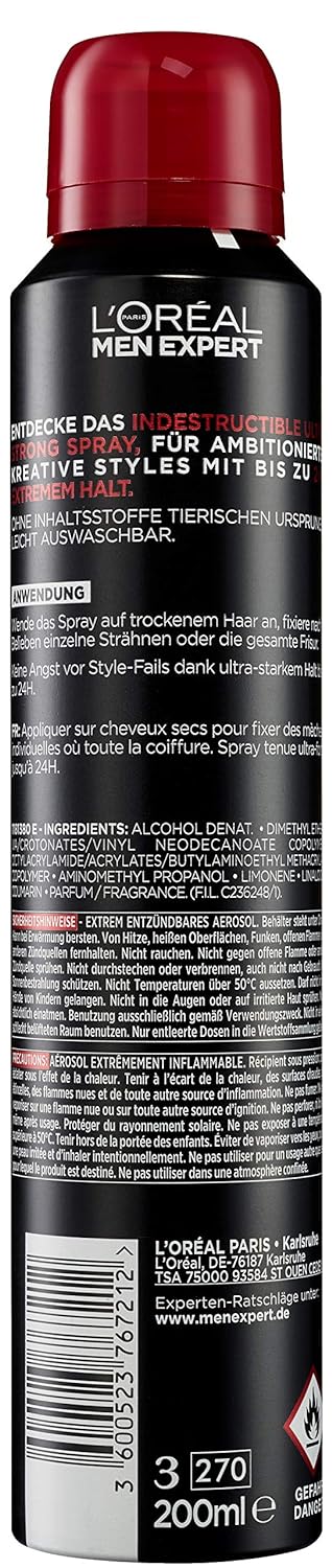 Loreal Men Expert Extreme Fix Indestructible Ultra Strong spray