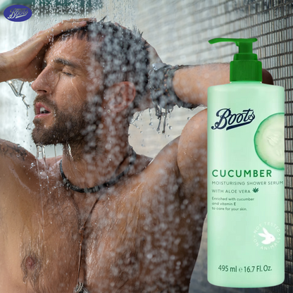 Boots Cucumber Moisturising Shower Serum 495ml