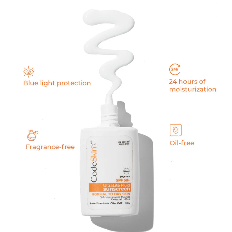 Code Skin SPF 50+ Ultra Light Fluid Sunscreen