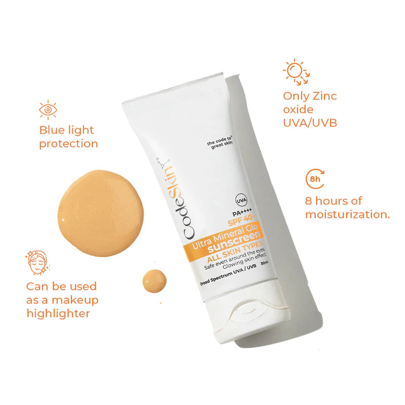 Code Skin SPF 40+ Ultra Mineral Glo Sunscreen