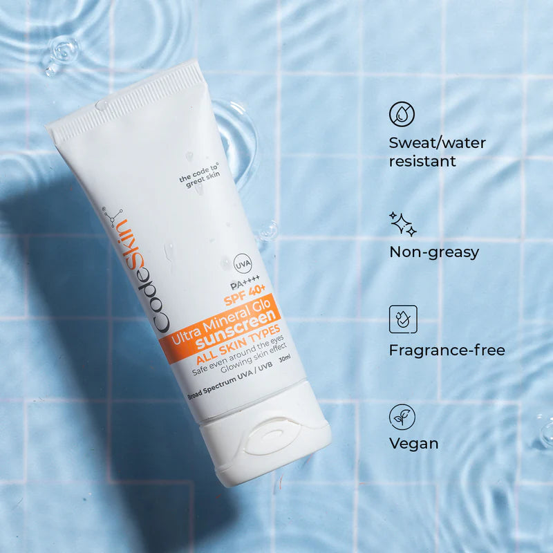 Code Skin SPF 40+ Ultra Mineral Glo Sunscreen