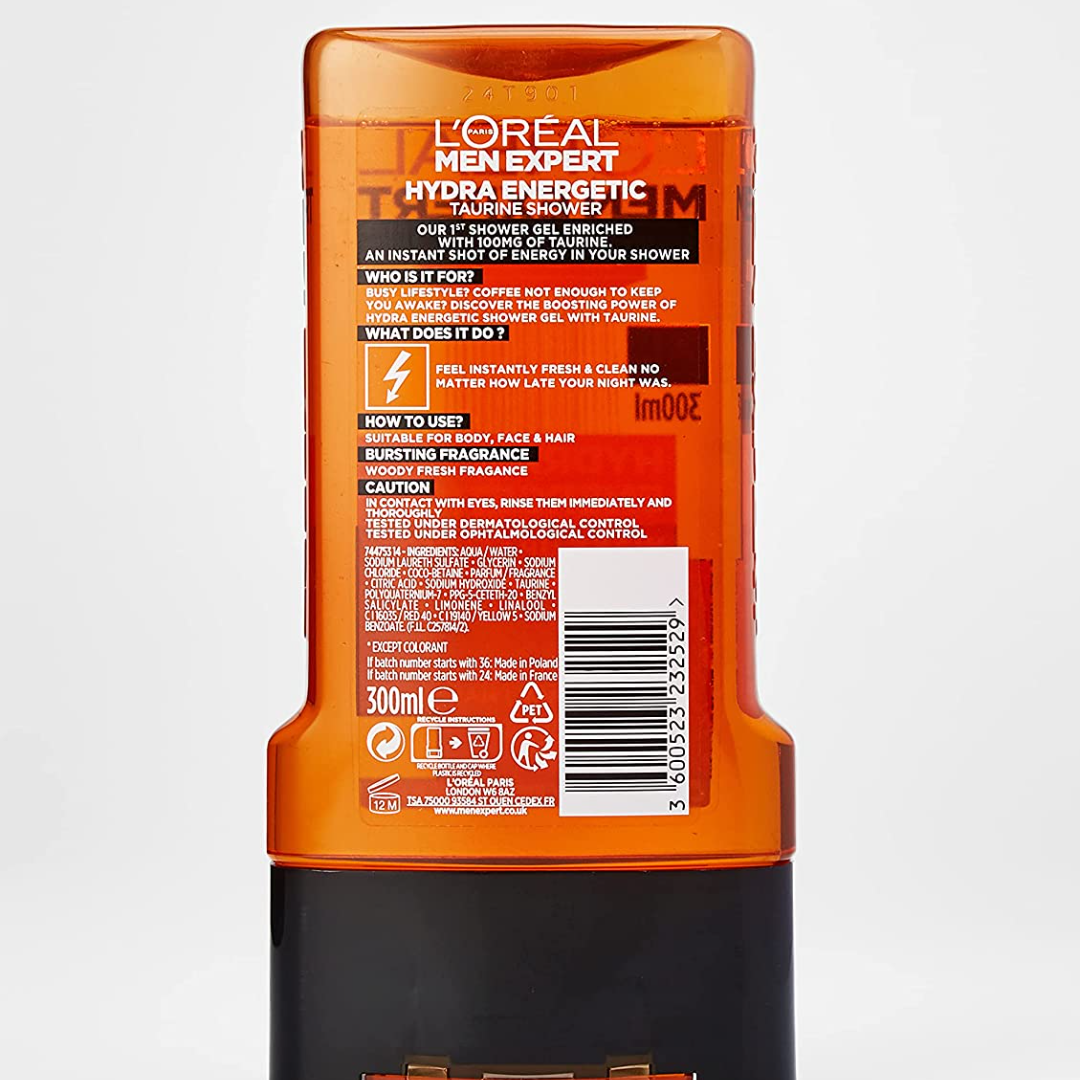 L'Oreal Paris Men Expert Hydra Energetic Body Wash Shampoo