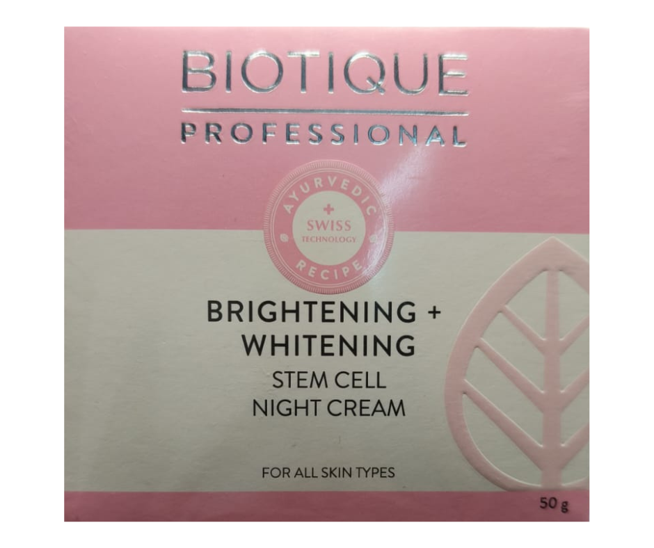 Biotique Professional Brightening+Whitening Stem Cell Night Cream