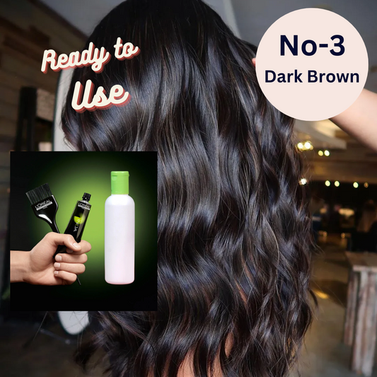 L'Oréal Inoa Hair Color 3 Dark Brown with 100ml Developer & brush