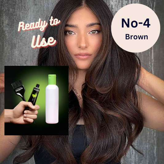 L'Oréal Inoa Hair Color 4 Brown with 100ml Developer & brush