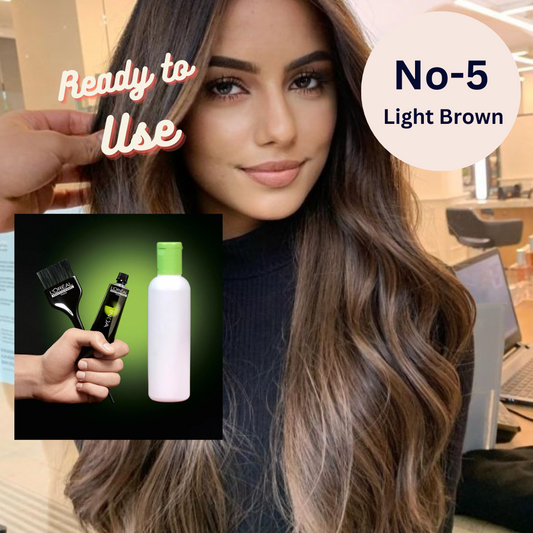 L'Oréal Inoa Hair Color 5 Light Brown with 100ml Developer & brush