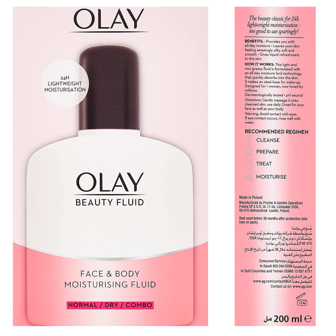 Olay Face & Body Moisturising Fluid