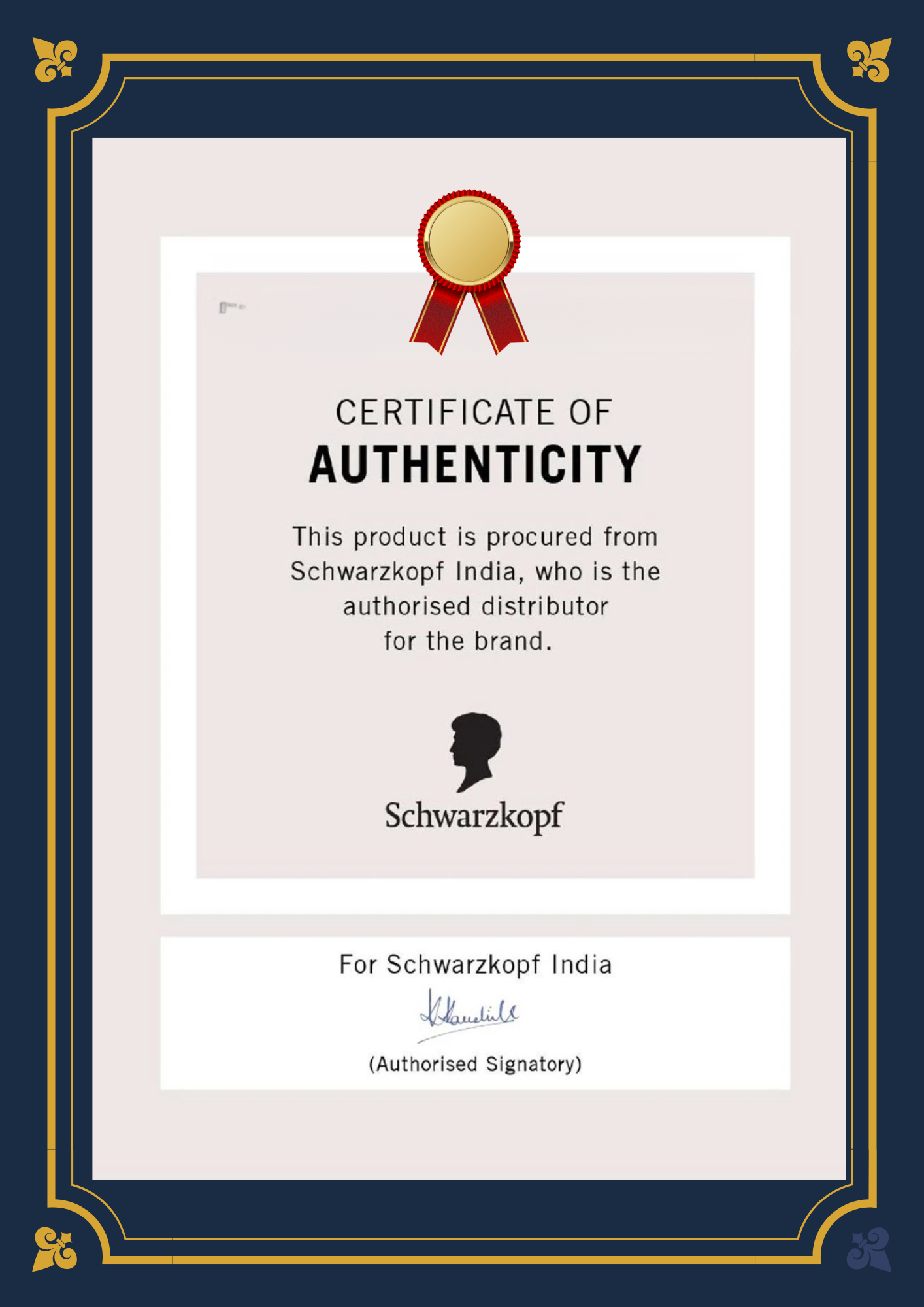 Schwarzkopf Authenticity Certificate