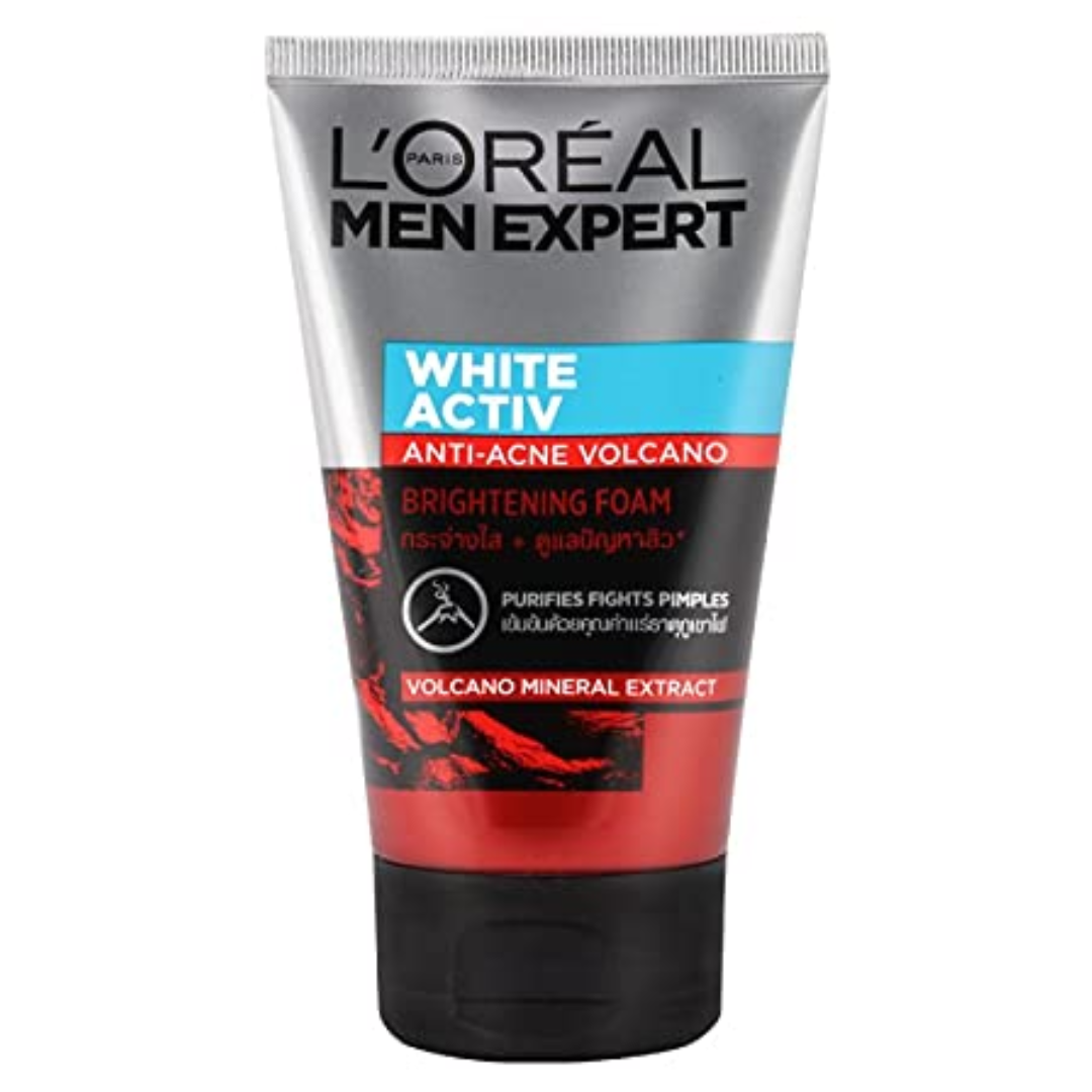 L'Oreal Men Expert White Activ Anti Acne Volcano Brightening Foam