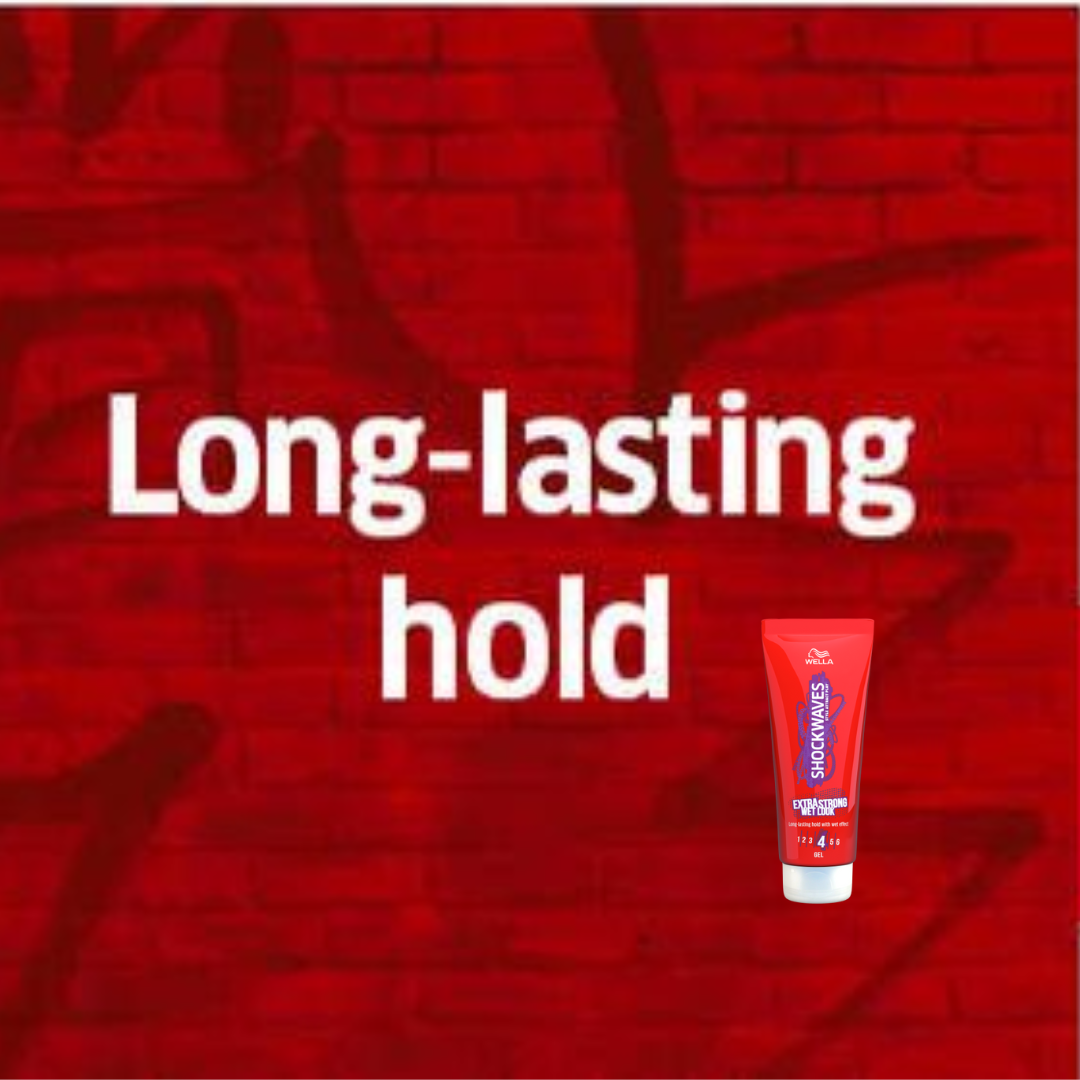 Wella Shockwaves Extra Strong Wet Look Styling Gel
