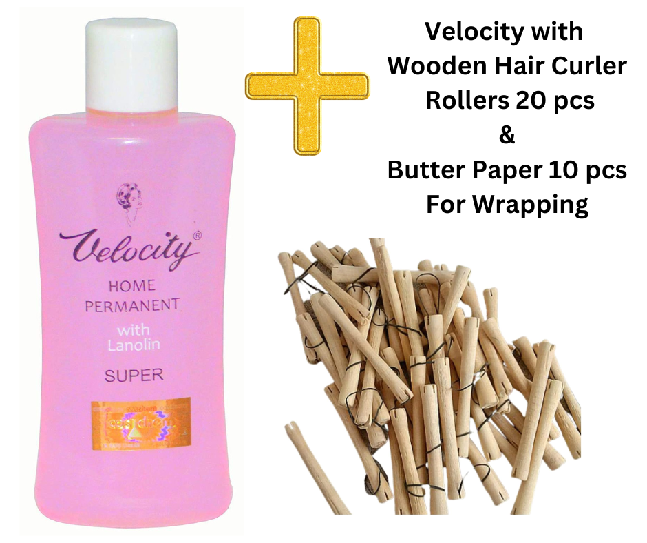 Velocity Super perming Lotion with roller and butter paper at prokare