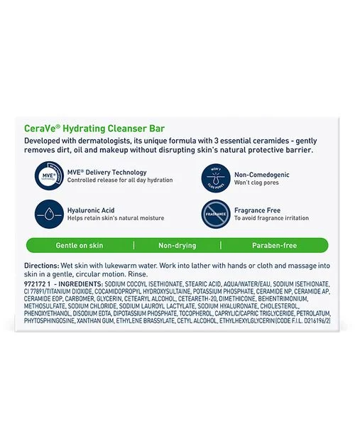 CeraVe Hydrating Cleanser Bar 128g