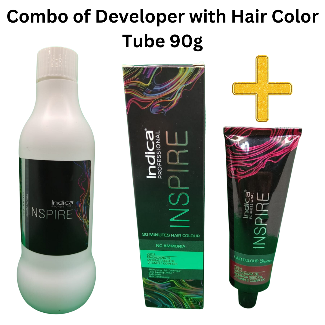 Indica Hair Color Tube with Developer No 1 Black