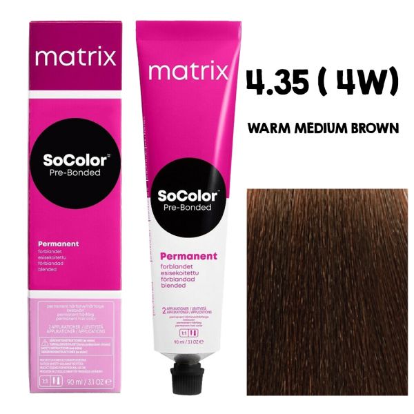 Matrix SoColor - 4W 4.35 Warm Medium Brown