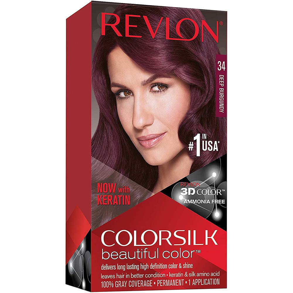 Revlon ColorSilk No.34 Deep Burgundy - Prokare