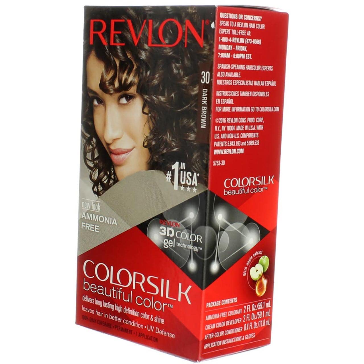 Revlon ColorSilk No.30 Dark Brown Ammonia Free
