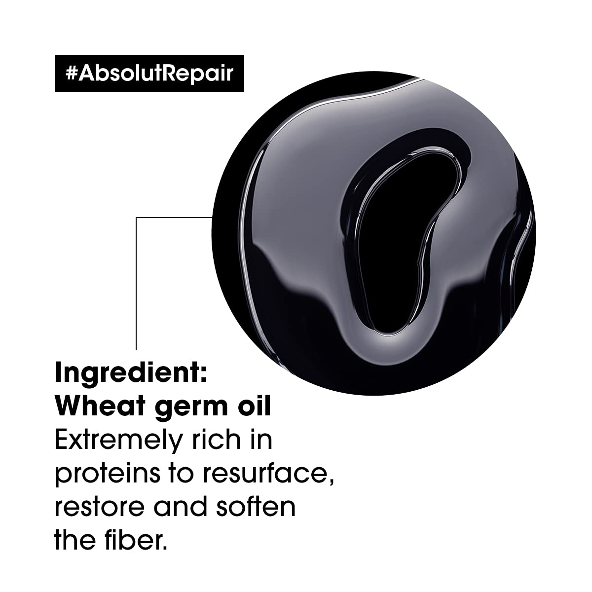 L’Oréal Professionnel Absolut Repair Oil 10-in-1 Multi-benefit Leave-In Hair Serum with Wheat Germ Oil for Dry & Damaged Hair, Serie Expert, 90ml