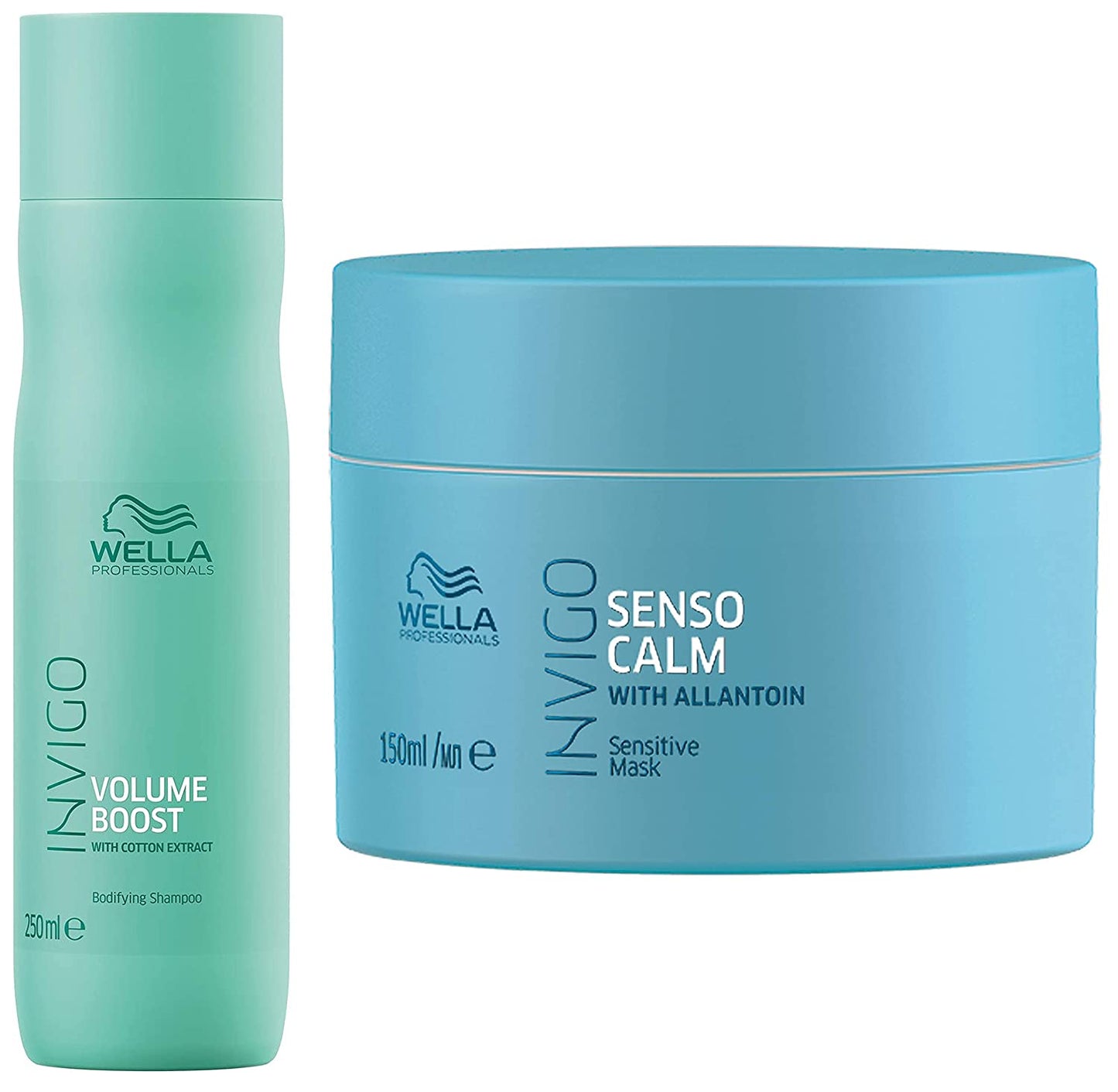 Wella Professionals Invigo Volume Boost Bodifying Shampoo, 250 ml+Wella Professionals Invigo Balance Senso Calm Sensitive Mask, 150 ml