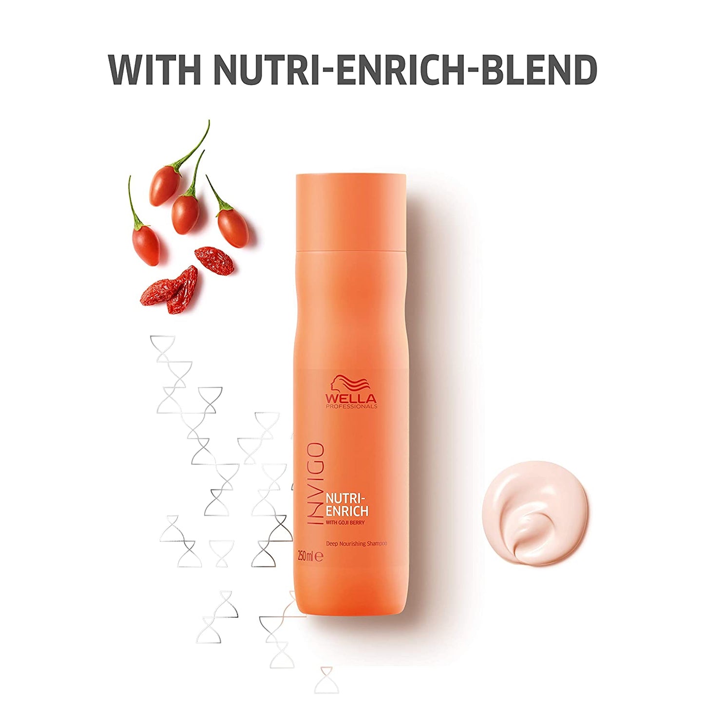 Champú nutritivo profundo INVIGO Nutri Enrich de Wella Professionals, 250 ml, y acondicionador, 200 ml, dúo para cabello seco y dañado