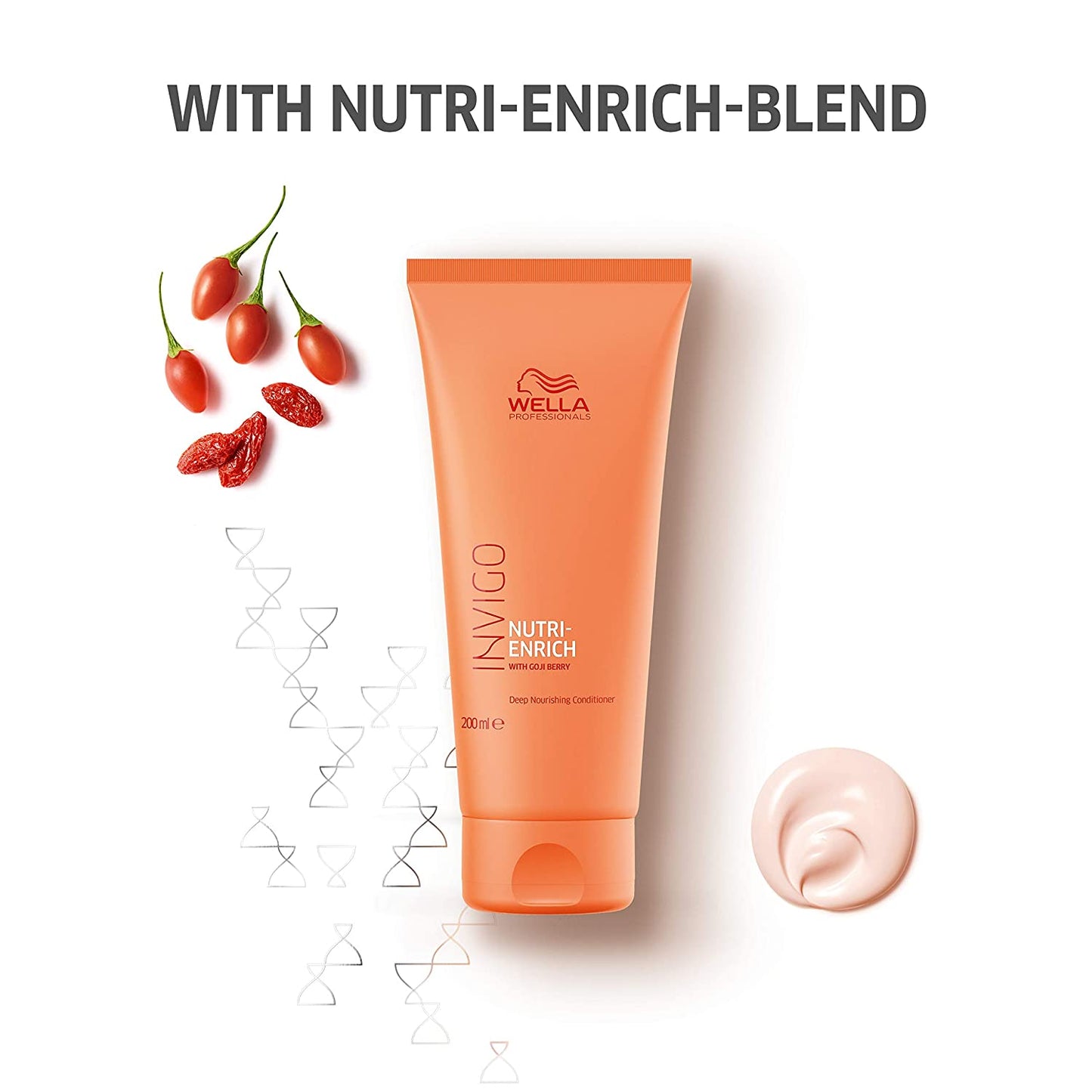 Champú nutritivo profundo INVIGO Nutri Enrich de Wella Professionals, 250 ml, y acondicionador, 200 ml, dúo para cabello seco y dañado