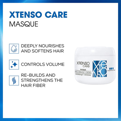 L'Oréal Professionnel Xtenso Care Shampoo + Masque + Serum Combo Pack For Straightened Hair