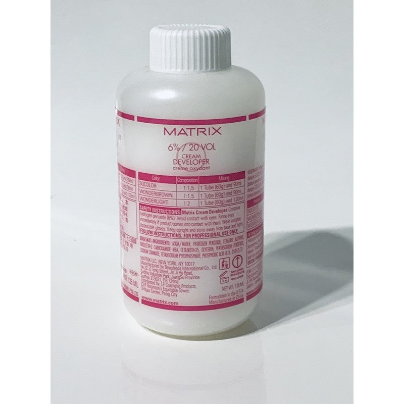 Matrix 20 VOL 6% Crème Oxydant Developer  135 ML