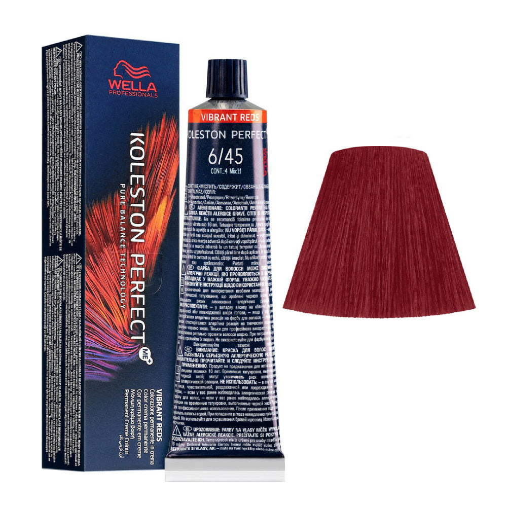 Wella Koleston Perfect 60gm Shade No 6/45 Dark Blonde Red Mahogany