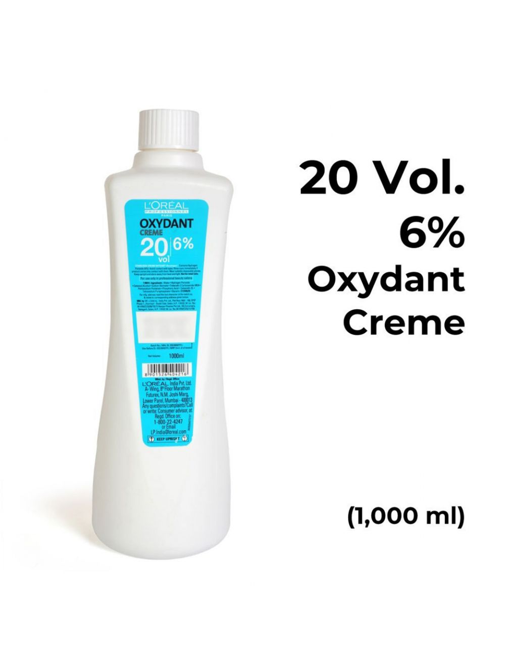 Oxydant Creme Developer 20 Vol 6% 1000 ML Loreal Professional