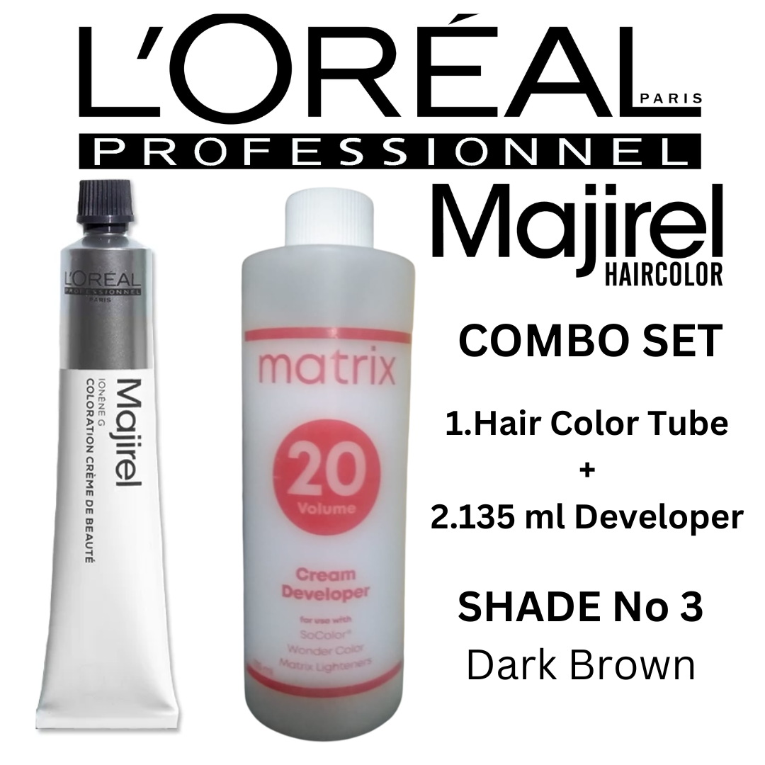 Majirel Hair Color No 3 with 100ml Developer