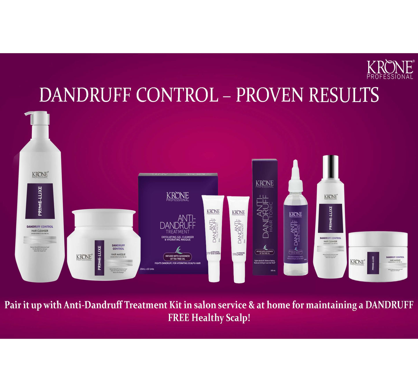 100% recommended by hair experts Eliminates 95% dandruff in just three washes.