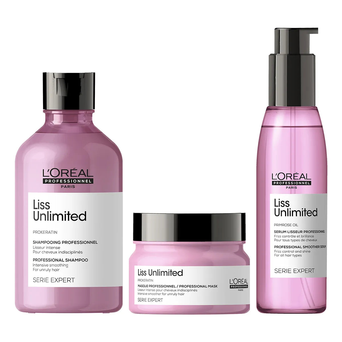 L'Oréal Professionnel Liss Unlimited Shampoo, Masque, Serum Combo